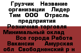 Грузчик › Название организации ­ Лидер Тим, ООО › Отрасль предприятия ­ Розничная торговля › Минимальный оклад ­ 12 000 - Все города Работа » Вакансии   . Амурская обл.,Свободненский р-н